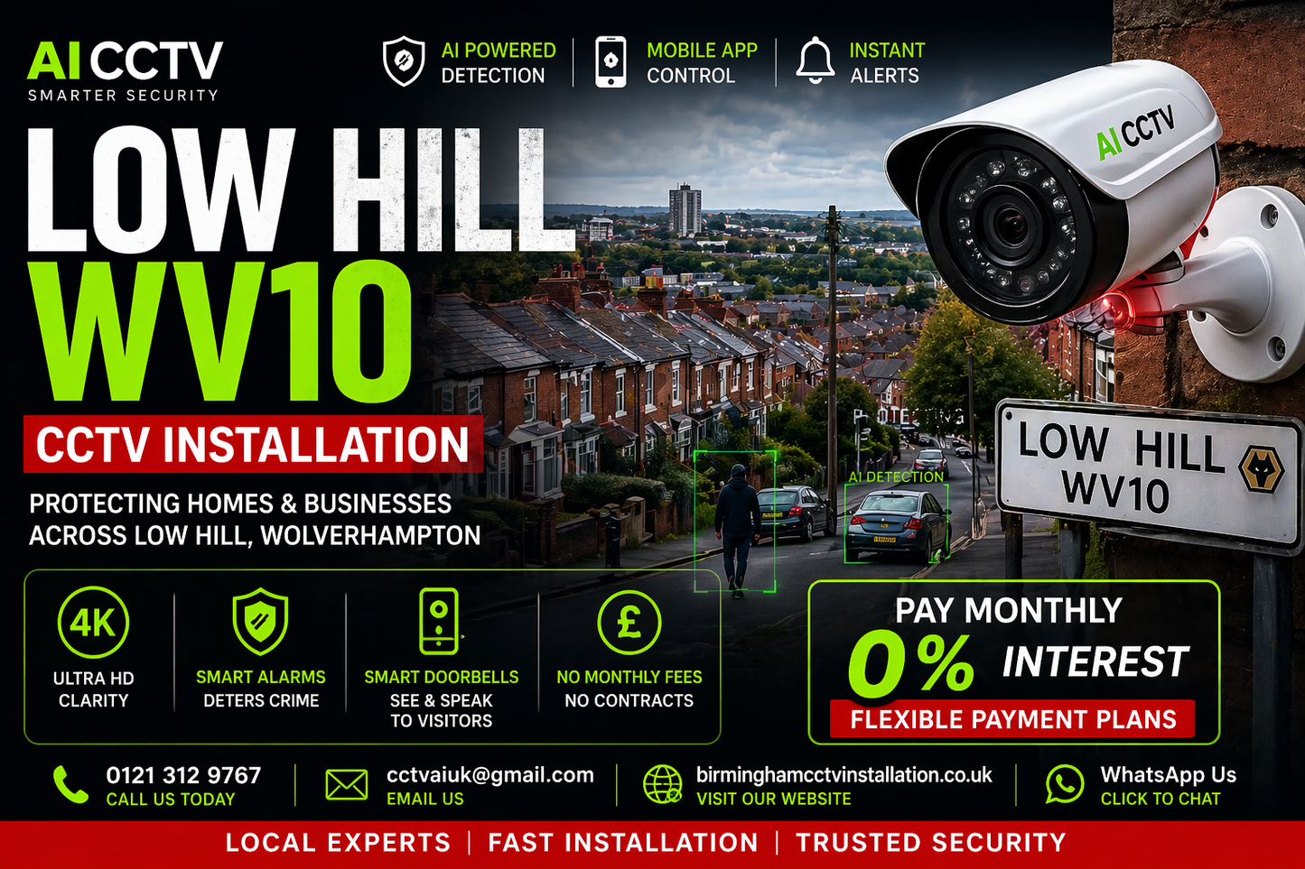 CCTV Installation in CCTV Installation Low Hill WV10 / Available on Pay Monthly