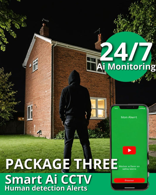 Ai CCTV installation - Package Three camera system